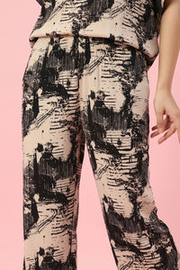 Zivame Woven Kaftan Loungewear Set - Whitecap Grey — thumbnail 4